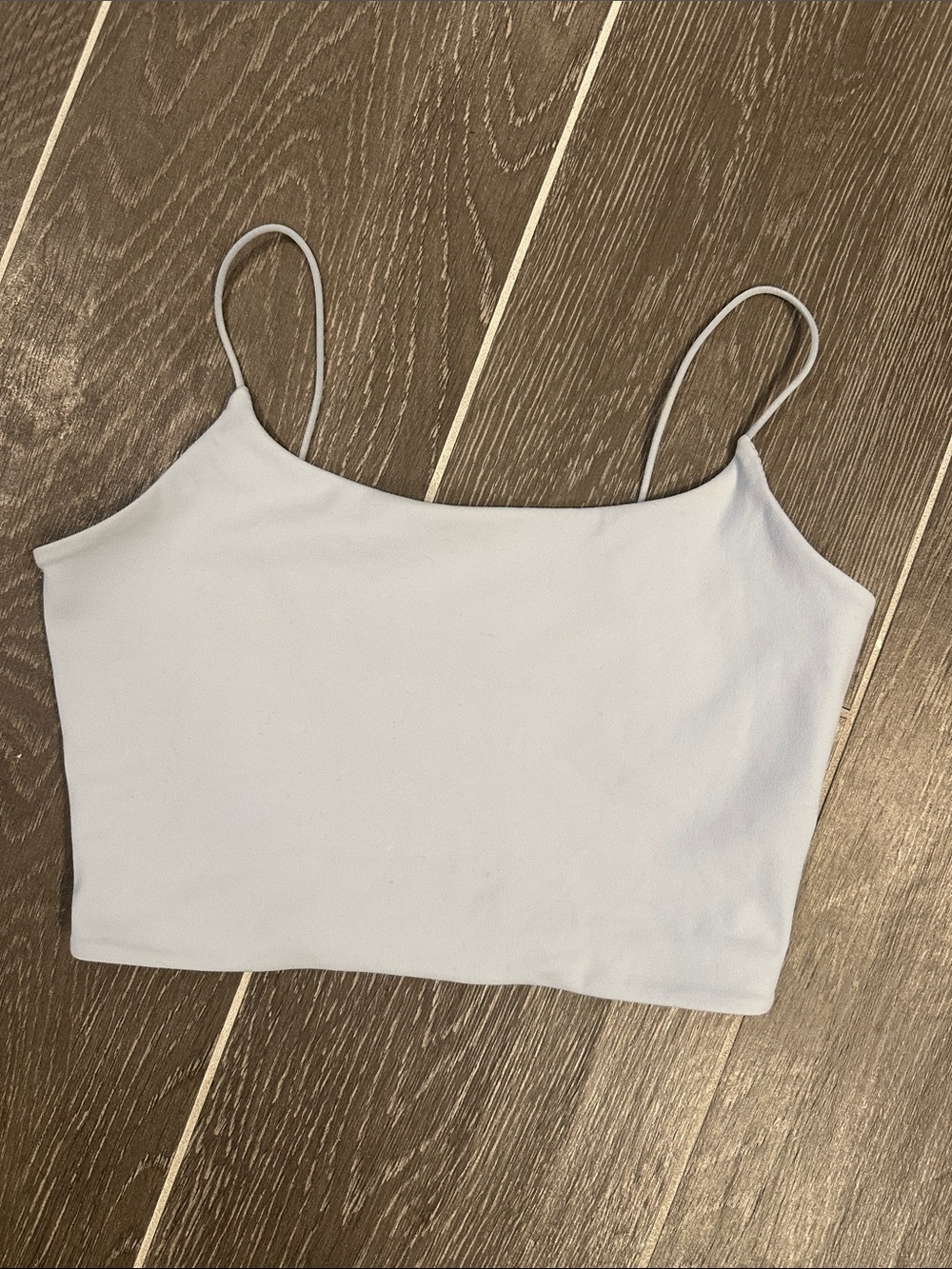 Garage Light Blue Spaghetti Strap Cropped Cami XS